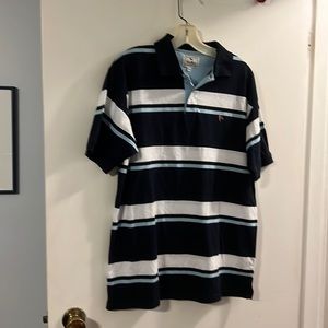 FiliBlu blue/white stripe polo shirt.
